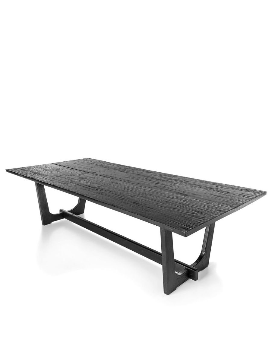 MESA DE COMEDOR OSLO NEGRO 120x280