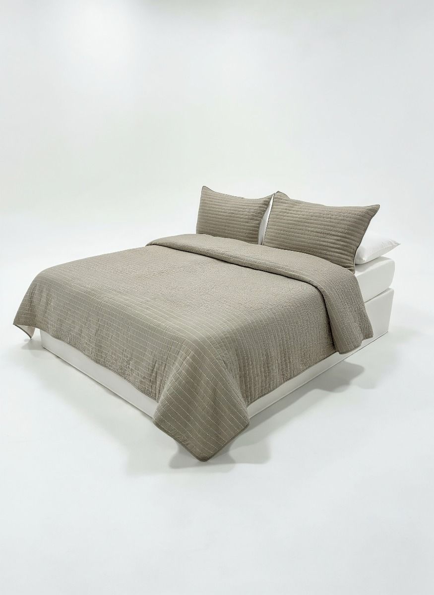 CUBRECAMA CLARISE BICOLOR SUPER KING TAUPE