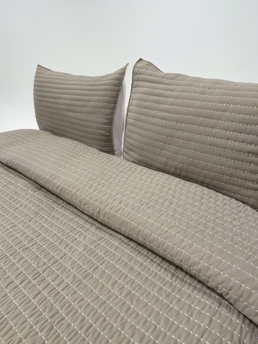 CUBRECAMA CLARISE BICOLOR SUPER KING TAUPE