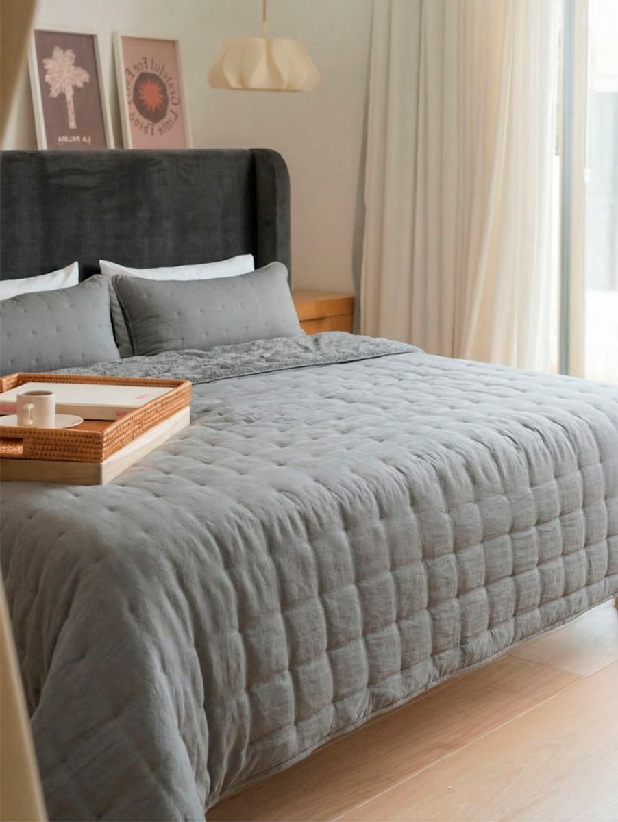 ACOLCHADO EMILY KING DARK GREY