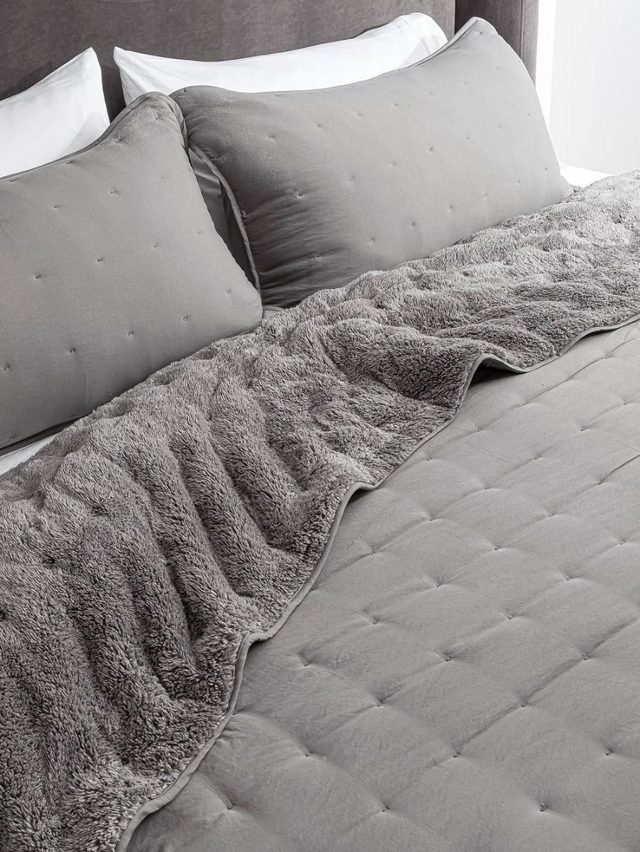 ACOLCHADO EMILY QUEEN DARK GREY