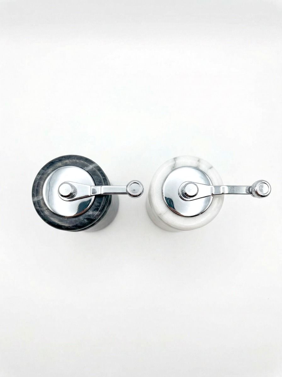 MOLINILLO SALERO Y PIMENTERO ARLO MARBLE WHITE & GREY