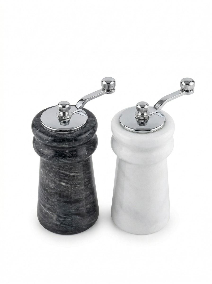 MOLINILLO SALERO Y PIMENTERO ARLO MARBLE WHITE & GREY