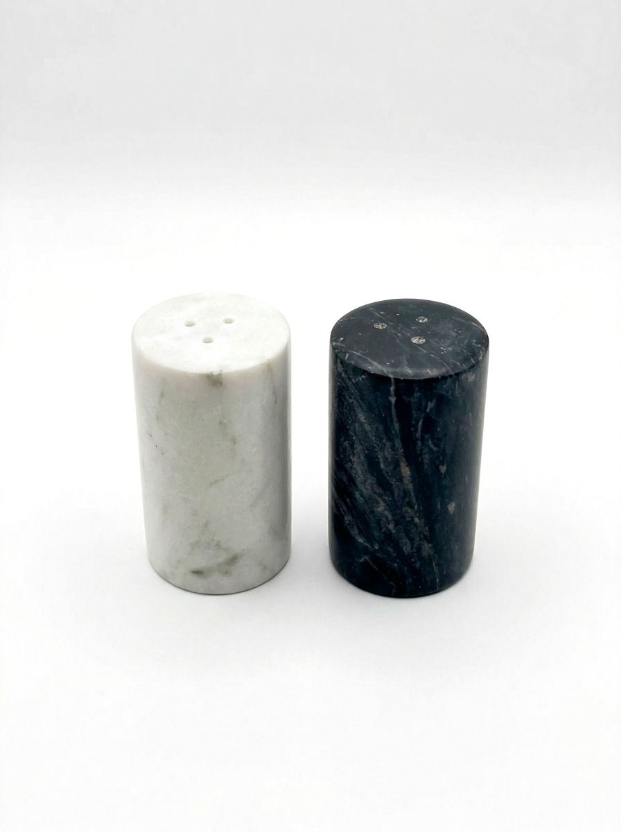 SALERO Y PIMENTERO ARLO MARBLE WHITE & GREY