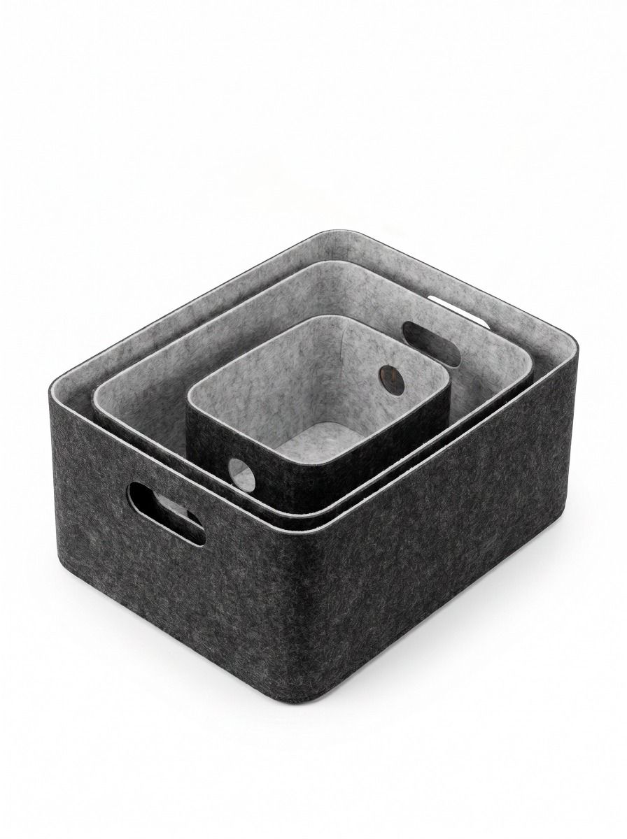 CESTO FIELTRO DARK GREY L