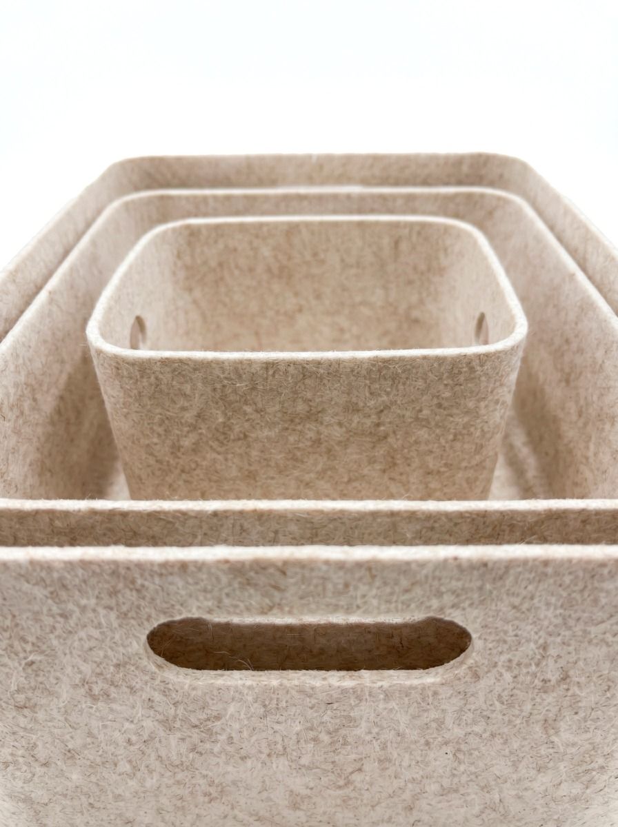 CESTO FIELTRO BEIGE S