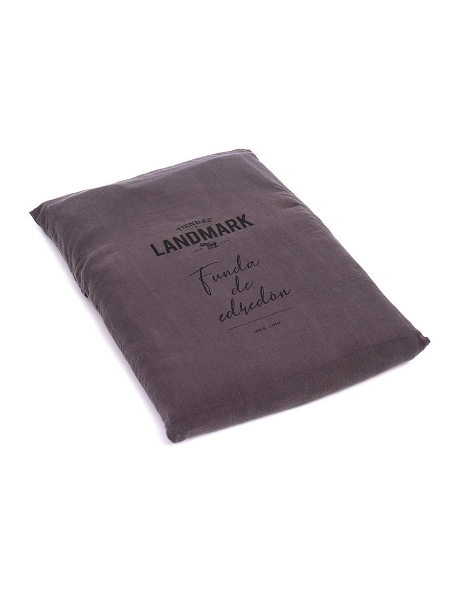FUNDA DE LINO THESS CHARCOAL SUPER KING 285x250