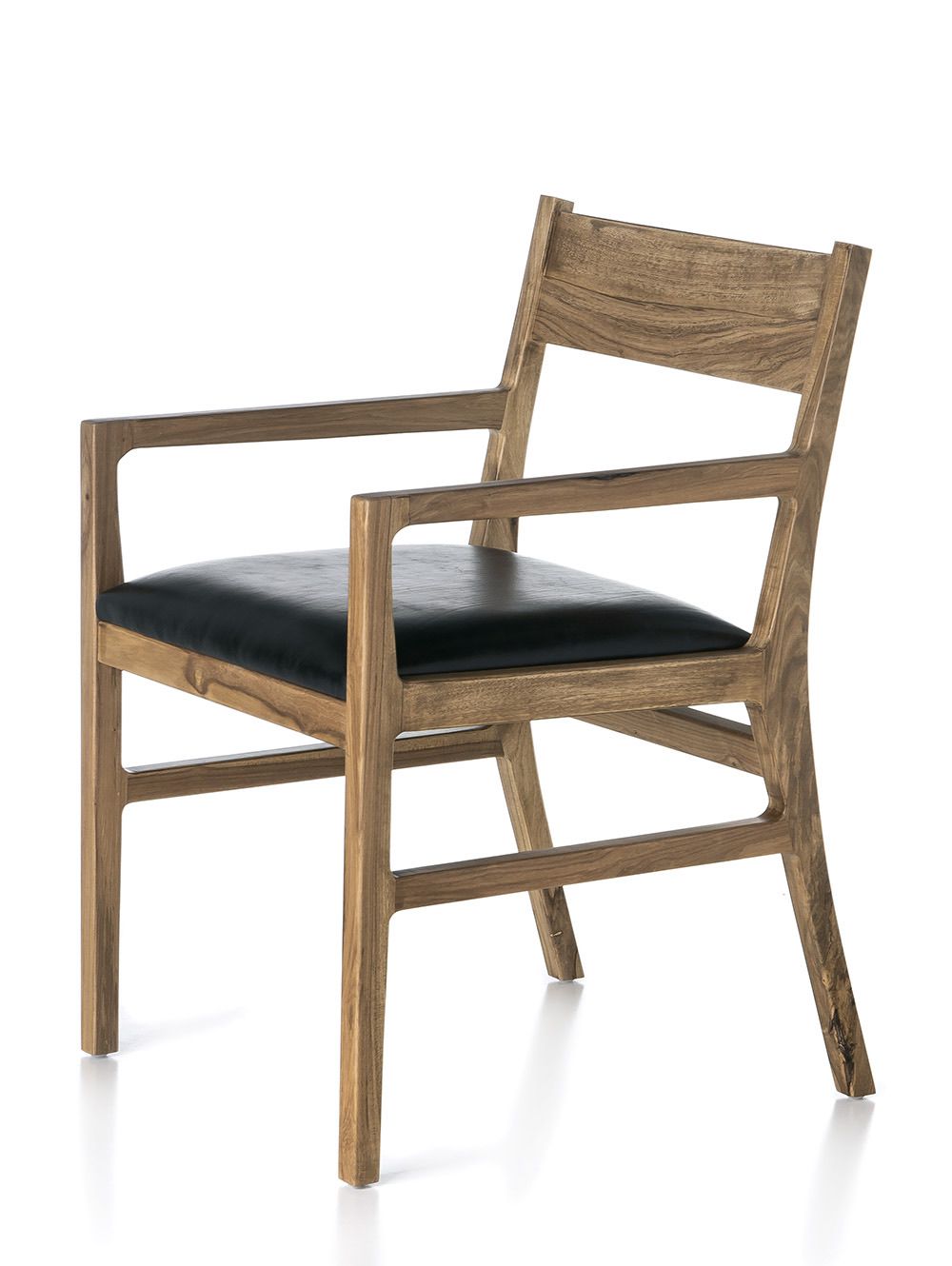 SILLA CON APOYABRAZO SUD LEATHER BLACK
