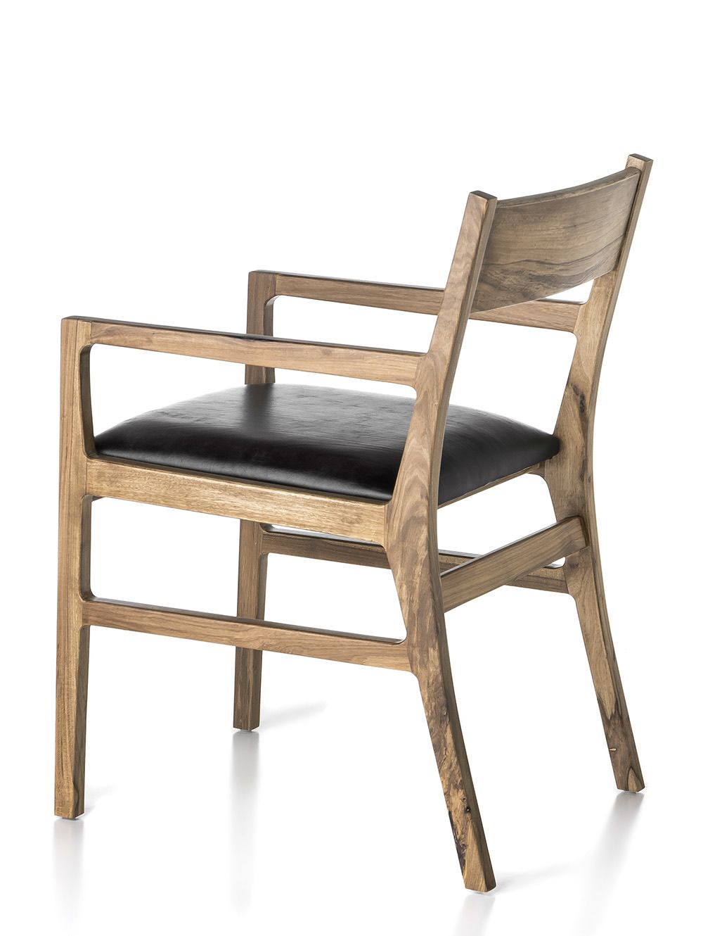 SILLA CON APOYABRAZO SUD LEATHER BLACK