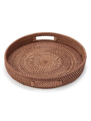 BANDEJA RATTAN WEPEN BROWN D35