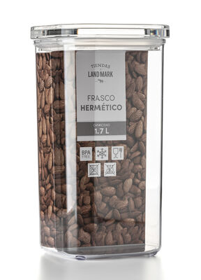 FRASCO HERMETICO CUADRADO CLEAR 1700ML