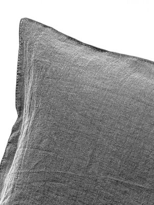 ALMOHADON DE LINO THESS CHARCOAL 50X50 - Second Image