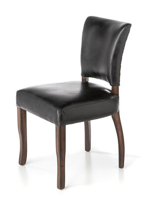 SILLA TORINO CUERO NEGRO