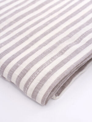 CAMINO DE MESA DE LINO THESS GREY STRIPE 1.80X0,50 - Second Image