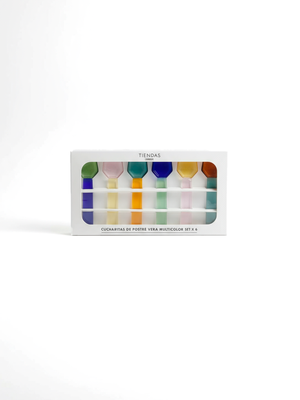 CUCHARITAS DE POSTRE VERA MULTICOLOR SET X 6
