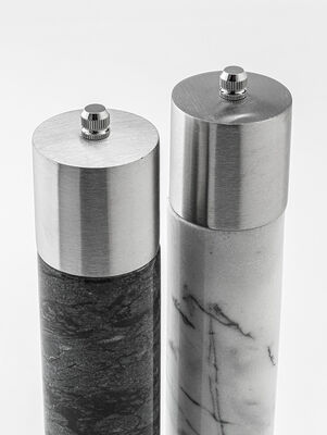 MOLINILLO SALERO Y PIMENTERO ARLO MARBLE WHITE & BLACK - Second Image