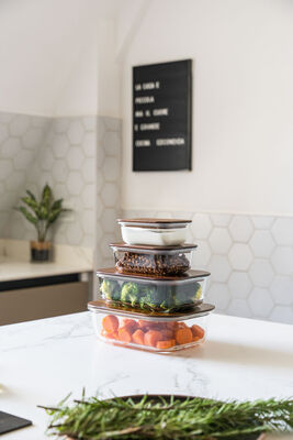 CONTENEDOR RECTANGULAR GLASS AND WOOD ACACIA XL - Second Image