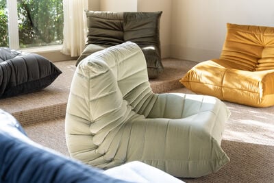 SILLON TOGO VELVET CREMA - Second Image