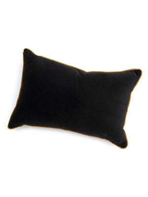 ALMOHADON VERSALLES NEGRO CON VIVO 35X50