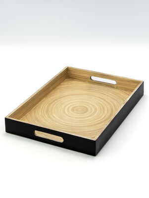 BANDEJA BAMBOO STECKS BLACK 30X40