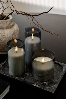 VELA LED GLASS GREY 15CM - Second Image