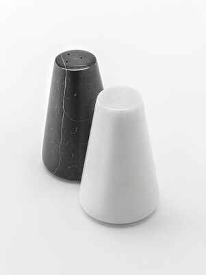 SALERO Y PIMENTERO ARLO MARBLE WHITE & BLACK