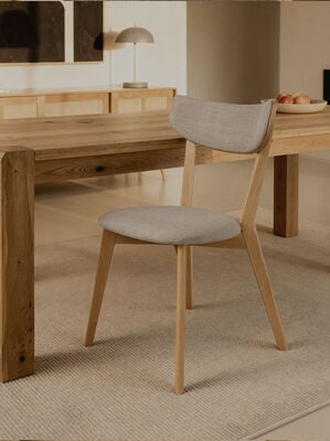 SILLA PERO GREY & NATURAL WOOD