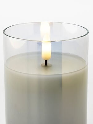 VELA LED GLASS WHITE 10 CM - Second Image