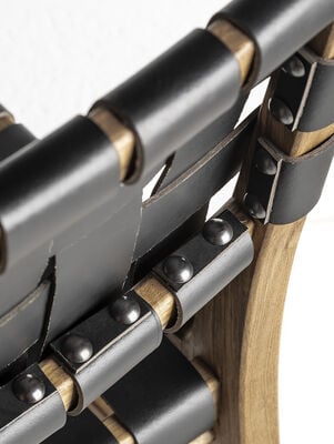 SILLA SUD CUERO NEGRO TRENZADO - Second Image