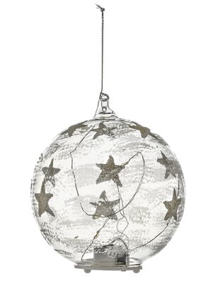 BOLA NAVIDEÑA TRANSPARENTE STARS