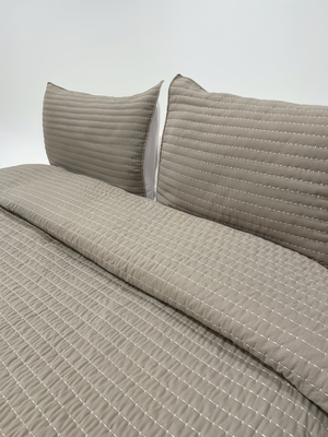 CUBRECAMA CLARISE BICOLOR SUPER KING TAUPE - Second Image