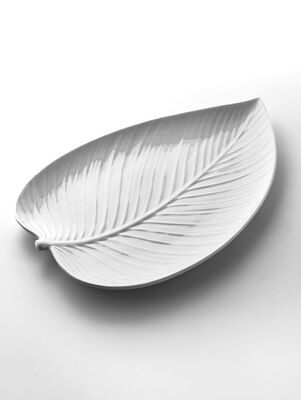 BANDEJA DE PORCELANA HOJA 30X21 CM