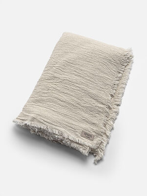 MANTA GASA RUSTICA OFF WHITE 160 X 180