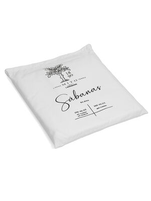SÁBANA BAJERA AJUSTABLE SATÉN 300 HILOS ALGODÓN BLANCO. SUPER KING