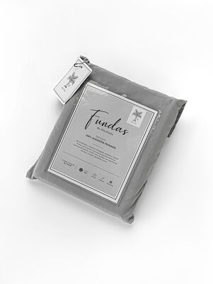 SET X 2 FUNDAS DE ALMOHADAS 220H GREY 50 X 80