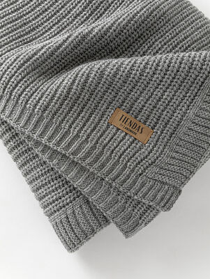 MANTA TEJIDA GRECIA 180 X 120 GRIS - Second Image