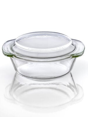 FUENTE DE HORNO GLASS CON TAPA 23 CM