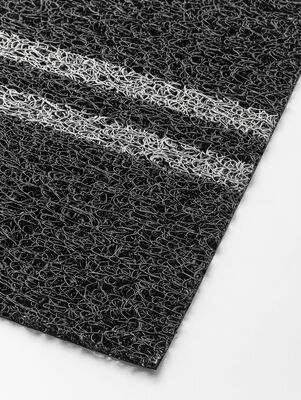 FELPUDO RAYA DOBLE NEGRO 70 X 30 - Second Image