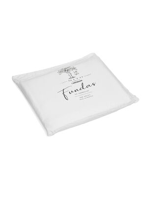 FUNDA DE EDREDON SATEN 300H ALG. BCO. SUPER KING BLANCO