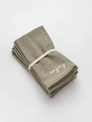 SET X 6 SERVILLETAS TUSOR ENJOY VISON 40 x 40