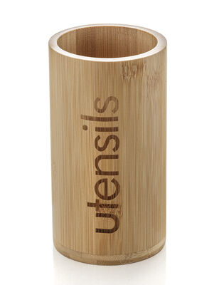 CUBIERTERO PORTA UTENSILIOS DE MADERA BAMBOO