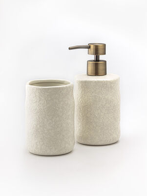 SET DISPENSER Y VASO SASHA WHITE