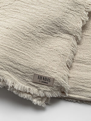 MANTA GASA RUSTICA OFF WHITE 160 X 180 - Second Image