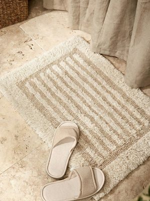 ALFOMBRA DE BA&Ntilde;O REVERSIBLE ATHOL BEIGE 70 X50