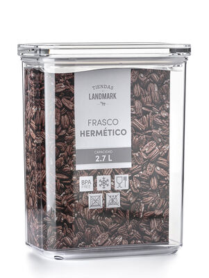 FRASCO HERMETICO RECTANGULAR CLEAR 2.7L