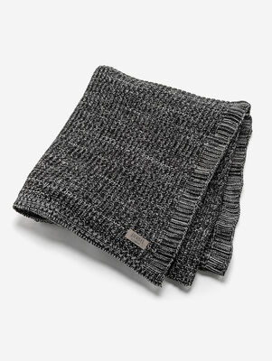 MANTA TEJIDA GRECIA 180 X 120 GRIS OSCURO