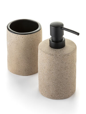 VASO PORTA CEPILLO DE DIENTES MIAMI SAND POLYRESIN - Second Image