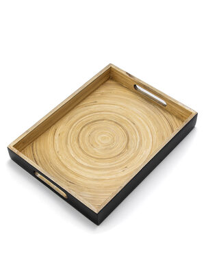 BANDEJA BAMBOO STECKS BLACK 23X30