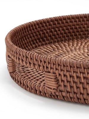 BANDEJA RATTAN WEPEN BROWN D35 - Second Image