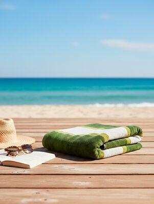 TOALLON DE PLAYA HANALEI GREEN